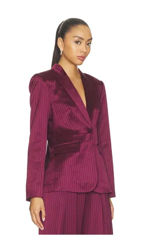 Georgia Satin Stripe Cheyenne Blazer in Burgundy. - size 0 (also in 00, 10, 2, 4, 6, 8) - Cinq a Sept - Modalova
