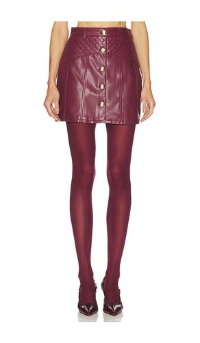 Faux Leather Claudia Skirt in Burgundy. - size 0 (also in 00, 10, 2, 4, 6, 8) - Cinq a Sept - Modalova