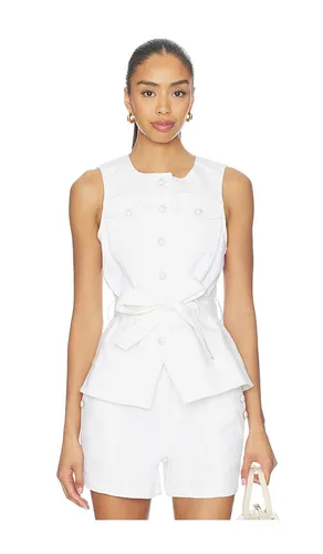 Denim reenee vest en color blanco talla M (también en S) - Cinq a Sept - Modalova
