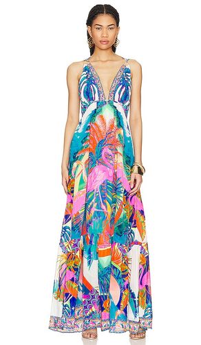 Maxivestido tiered en color azul talla M en - Blue. Talla M (también en S) - Camilla - Modalova
