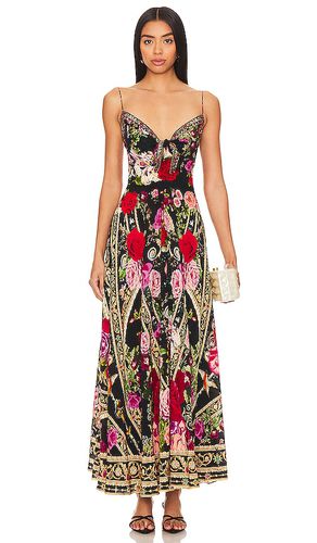 Tie front maxi dress in color black,red size XS in - Black,Red. Size XS (also in XXS) - Camilla - Modalova