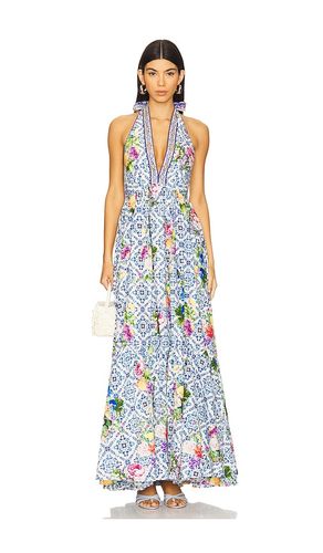 Ruffle Hem Halter Dress in Blue. - size M (also in S, XS) - Camilla - Modalova