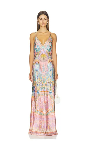 V Neck Full Length Bias Slip Dress in . Size L. Also in M - Camilla - Modalova