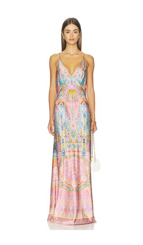 V Neck Full Length Bias Slip Dress in . Taglia L. Also in M - Camilla - Modalova