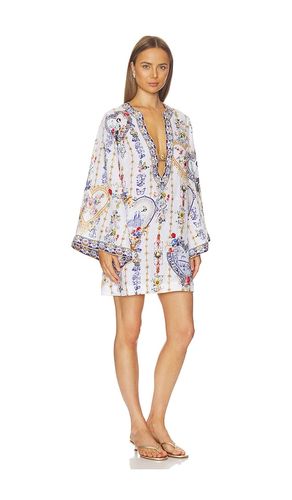 Deep V Neck Hardware Short Kaftan in . Taglia M/L. Also in XS/S - Camilla - Modalova