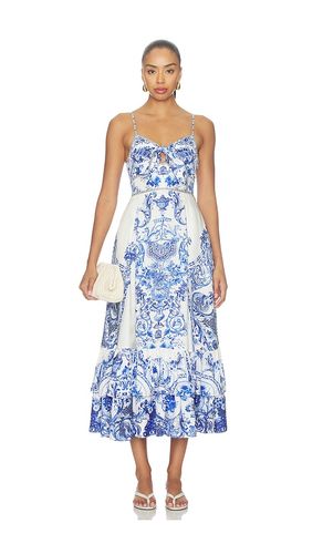 Ruffle Hem Tie Front Maxi Dress in . Size L. Also in S, XL, XS - Camilla - Modalova
