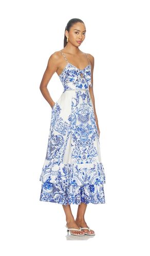 Ruffle Hem Tie Front Maxi Dress in . Taglia L. Also in S, XS - Camilla - Modalova