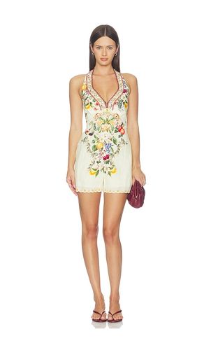 Button Front Halter Playsuit in . Taglia L. Also in M, S, XS - Camilla - Modalova