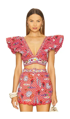 Ruffle Wrap Top in . Size L. Also in M - Camilla - Modalova