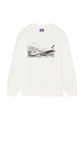 Water Based Screen Print Crewneck Sweatshirt in White. - size L (also in M, XL/1X) - Coney Island Picnic - Modalova