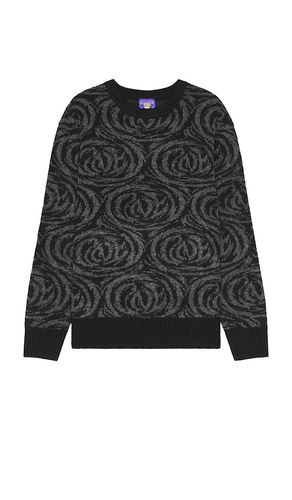 Intarsia Crew Neck Sweater in Black. - size L (also in M, S, XL/1X) - Coney Island Picnic - Modalova