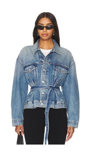 Leela Belted Denim Peplum Jacket in Blue. - size S (also in XS) - Citizens of Humanity - Modalova