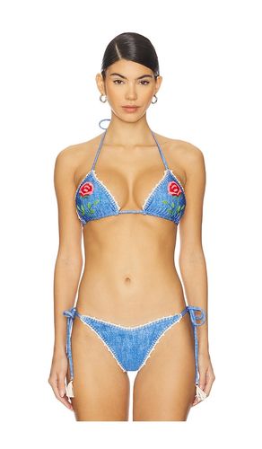 Lia Roses Bikini Top in Blue. - size M (also in S) - Capittana - Modalova