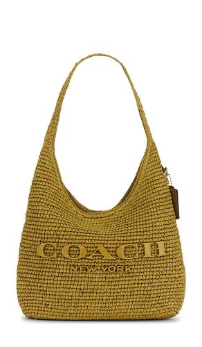 Refined Weave Straw Brooklyn 28 Shoulder Bag in Olive - Coach - Modalova