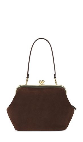 Suede Kisslock Frame Bag 27 in Chocolate - Coach - Modalova