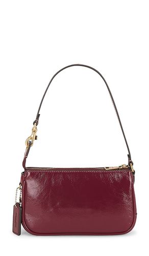 Shiny Crinkle Leather Plaza Bag 18 in Burgundy - Coach - Modalova