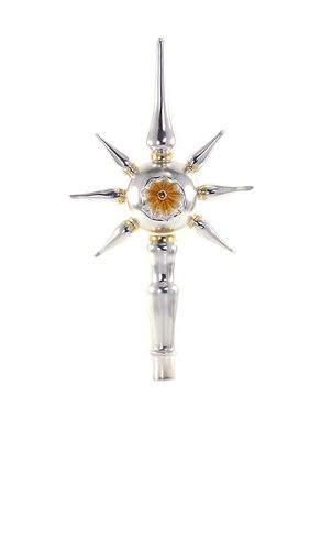 Copa del ã¡rbol heirloom star tree topper en color plateado metálico talla all - Cody Foster & Co - Modalova