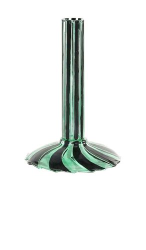Soporte para vela ribboned candlestick en color verde talla all - Cody Foster & Co - Modalova