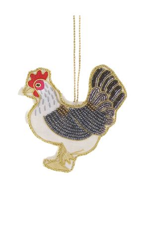 Ornamento beaded hen en color multi talla all - Cody Foster & Co - Modalova