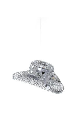 Disco Cowboy Hat Ornament in Metallic Silver - Cody Foster & Co - Modalova