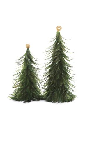 Set Of 2 Feathered Tree in Green - Cody Foster & Co - Modalova