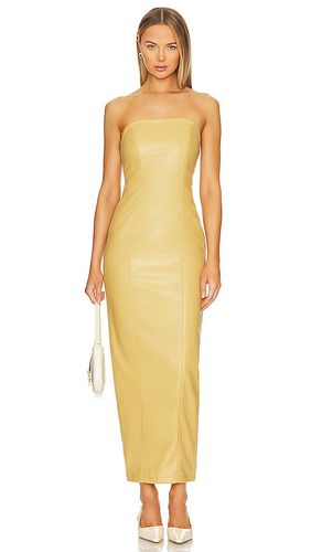 Bruna Faux Leather Maxi Dress in Yellow. - size M (also in S) - Camila Coelho - Modalova