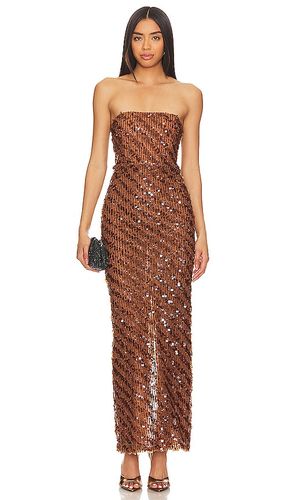 Cartagena Maxi Dress in Metallic Bronze. - size L (also in M, S, XS, XXS) - Camila Coelho - Modalova