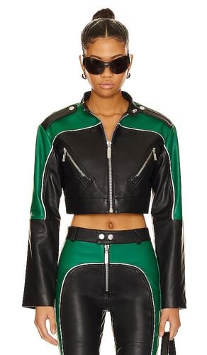 Cropped Moto Biker Leather Jacket in ,. - size S (also in XS, XXS) - Camila Coelho - Modalova