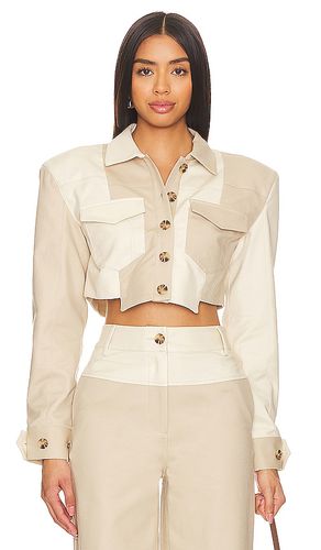 Araceli Cropped Jacket in Neutral. - size XL (also in XXS) - Camila Coelho - Modalova