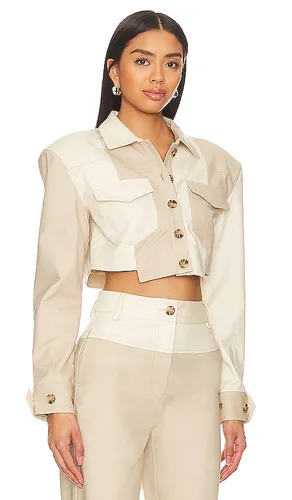 Araceli Cropped Jacket in Neutral. - size XS (also in L, XXS) - Camila Coelho - Modalova