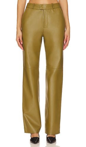 Rhodes Leather Pants in Olive. - size XS (also in XXS) - Camila Coelho - Modalova