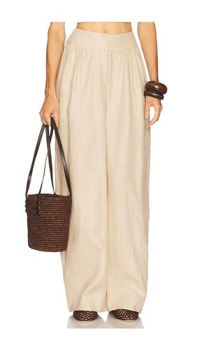 Harlow Linen Pant in Brown. - size S (also in XL, XS, XXS) - Camila Coelho - Modalova