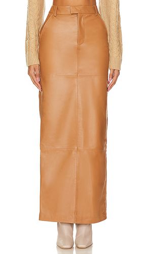 Anabella Leather Maxi Skirt in Brown. - size L (also in M, S, XL, XS, XXS) - Camila Coelho - Modalova