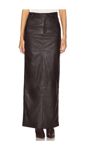 Anabella Leather Maxi Skirt in Brown. - size L (also in M, S, XL, XS) - Camila Coelho - Modalova