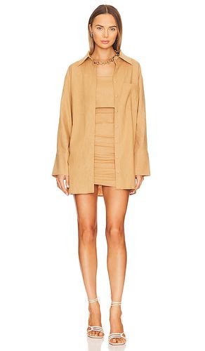 Reine Oversized Button Down in Tan. - size L (also in M) - Camila Coelho - Modalova