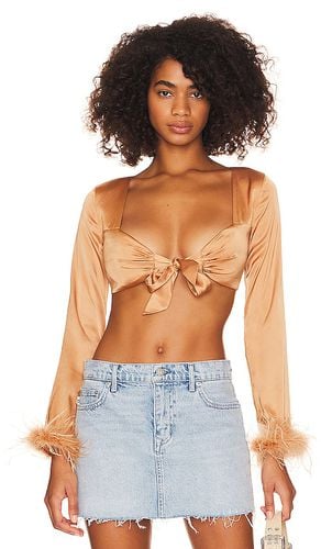 Kimmy Top in Metallic Bronze. - size L (also in S) - Camila Coelho - Modalova