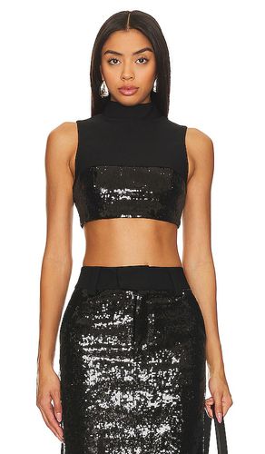 Venning sequin crop top en color talla S en - Black. Talla S (también en XL, XS) - Camila Coelho - Modalova