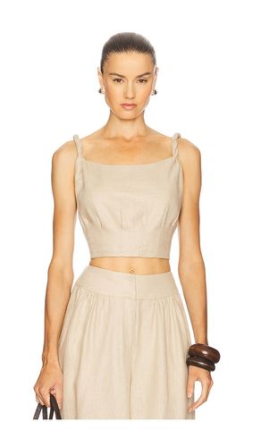 Harlow Linen Top in Beige. - size M (also in S, XS, XXS) - Camila Coelho - Modalova