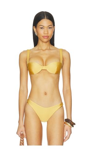 Solano Top in Metallic Gold. - size M (also in S, XS) - Camila Coelho - Modalova