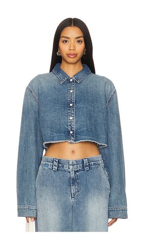 Manhattan Crop Shirt in Blue. - size M (also in S, XS) - COTTON CITIZEN - Modalova