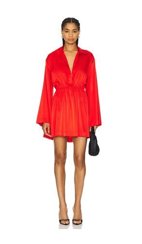 Aesha Mini Shirt Dress in Red. - size M (also in S) - CAROLINE CONSTAS - Modalova