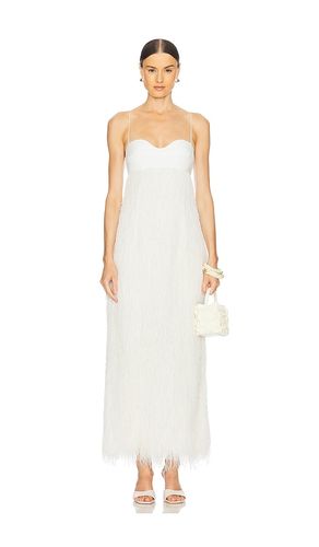 Selene Fringe Longline Dress in Cream. - size L (also in M) - Clea - Modalova