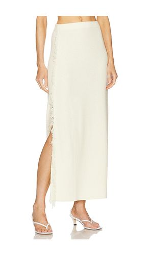 Canton Fringe Knit Skirt in Beige. - size L (also in M, S, XS) - Clea - Modalova
