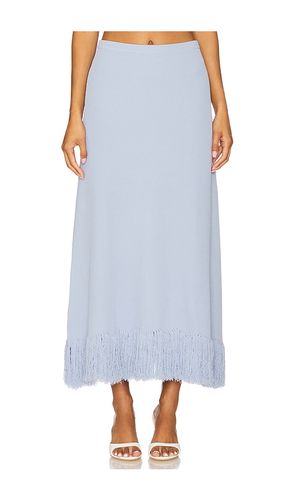 Clarissa Fringe Knit Skirt in Baby Blue. - size L (also in M, S, XS) - Clea - Modalova