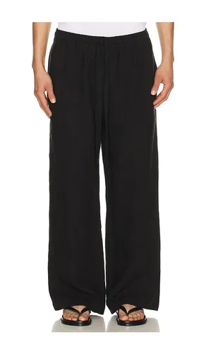 Wide Leg Linen Trousers in . - size L (also in XL/1X) - Commas - Modalova