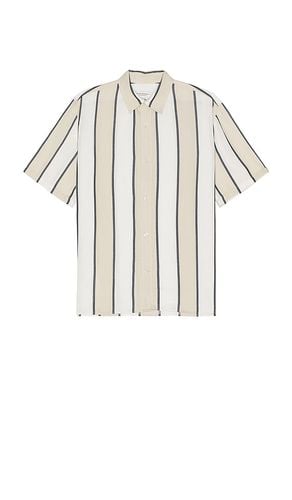 Short Sleeve Cabana Stripe Shirt in Cream. - size M (also in S, XL/1X) - Club Monaco - Modalova