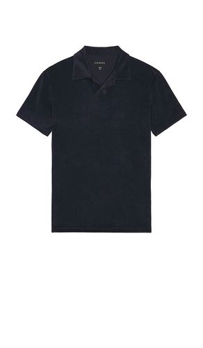 Loop Terry Johnny Collar Polo in Navy. - size L (also in M) - Club Monaco - Modalova