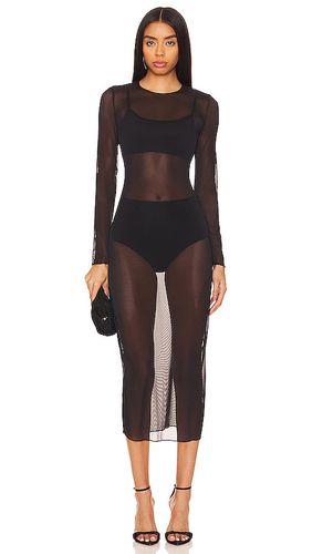 Chic Mesh Long Sleeve Midi Dress in . - size L (also in M, XL) - Commando - Modalova