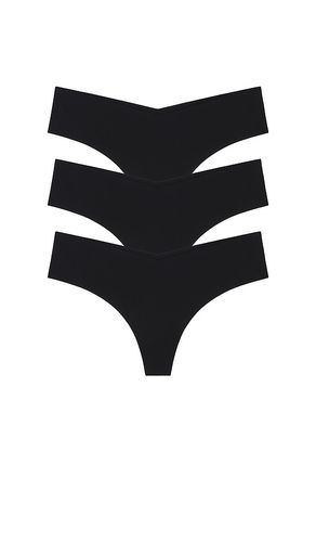 Invisible Rib One Size Thong 3 Packs in - Commando - Modalova