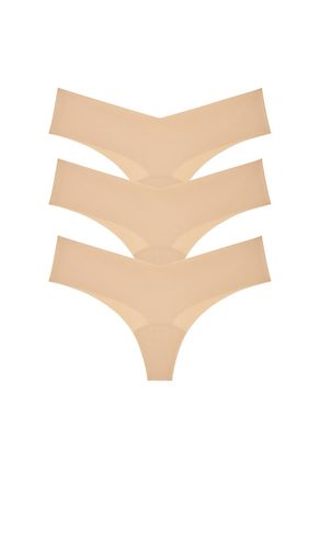 Invisible Rib One Size Thong 3 Packs in - Commando - Modalova